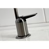 Kingston Brass Water Onyx Single-Handle Cold Water Filtration Faucet, Bright Black SS NK6190
